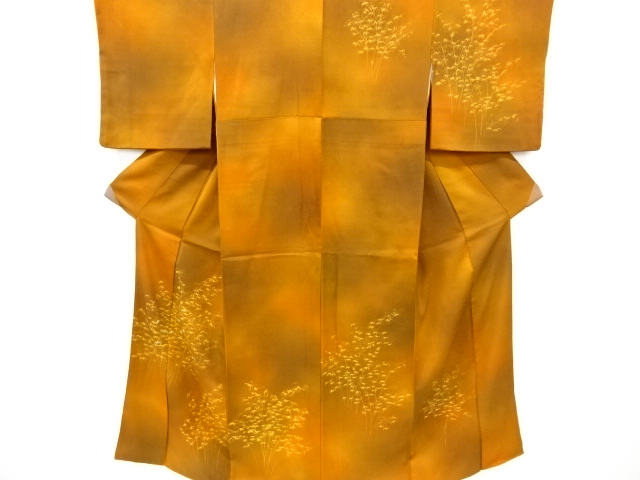 竹笹模様刺繍暈し訪問着